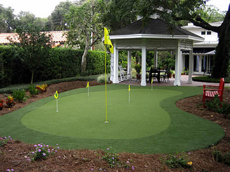 Professional backyard putting green